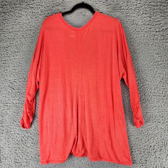 Evri Sweater Womens 2X Orange Long Sleeve Open Front Cardigan *NWT* - Picture 8 of 9